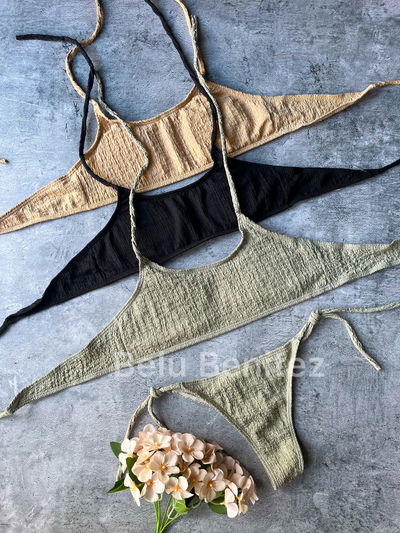 6 Bikini top texturada 3 col MEDIA DOCENA
