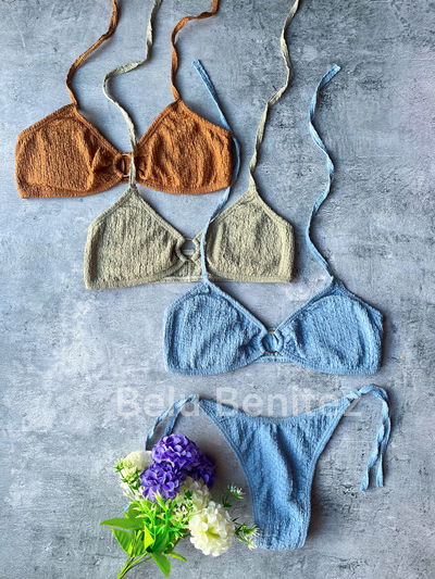 6 bikini texturada argollita MEDIA DOCENA
