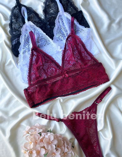 6 Conjunto brallet encaje c/bordoMEDIA DOCENA