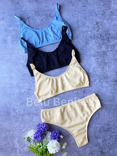 12 bikini texturada top DOCENA