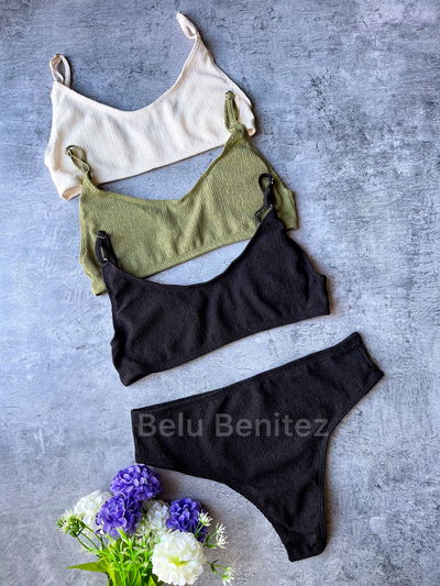 12 bikini texturada top DOCENA