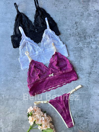 6 Conjunto brallet encaje c/bordoMEDIA DOCENA