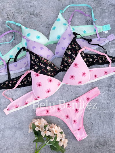 Conj. triangulo flor PACK X6 y X12 unid.