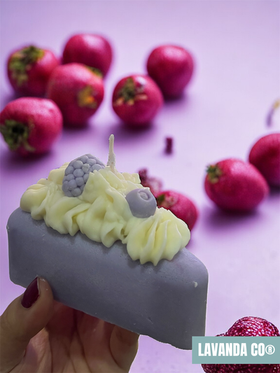 Vela porción de torta