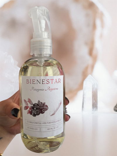Spray aurico cuarzo cristal y frutos patagonicos 