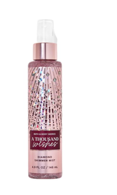 Bath and body Body splash con brillos  