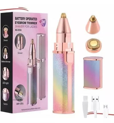 Depilador Facial Vello Cejas Y Corporal 2 En 1 Recargable
