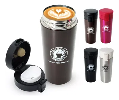 Vaso Jarro Térmico Acero Inoxidable Frio Calor Cafe Te 380ml