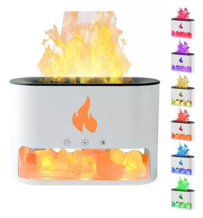 HUMIDIFICADOR AROMATIZADOR ESTILO CHIMENEA CON PIEDRAS