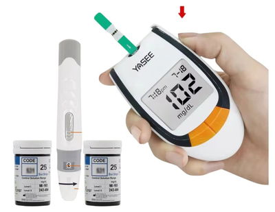 Medidor De Glucosa Digital Sensor Kit 50 Tiras 50 Lancetas