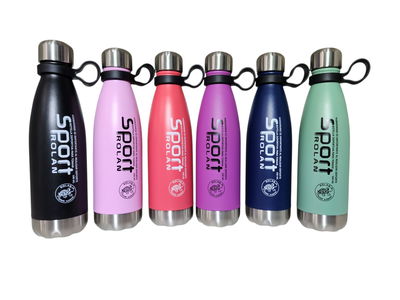 Botella Térmica Deportiva 500 Ml Tapa A Rosca Engomada Rolan