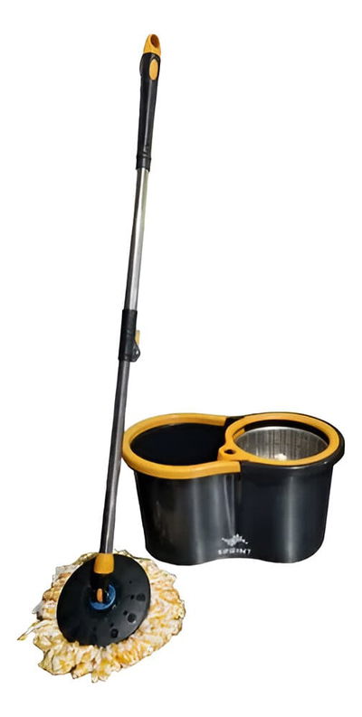 Mopa Trapeador De Piso Escurridor 360 Centrifugado Negro
