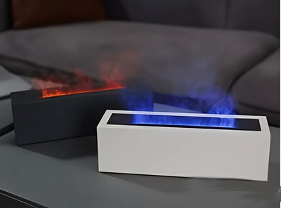 Humidificador De Vapor Diseño De Chimenea Y Difusor Fuego