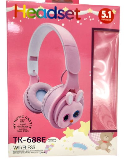 Auriculares Conejo Inalámbrico Bluetooth Tk-688E - Celeste