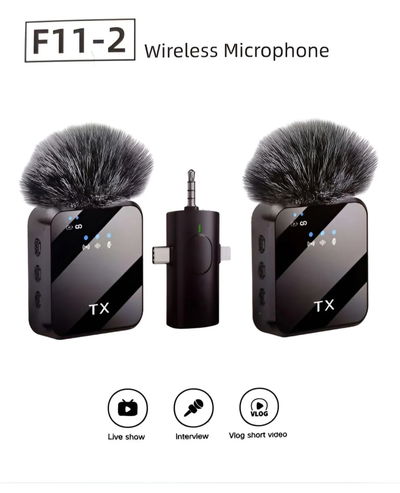Microfono Inalambrico Corbatero Profesional 3 En 1 F11-2