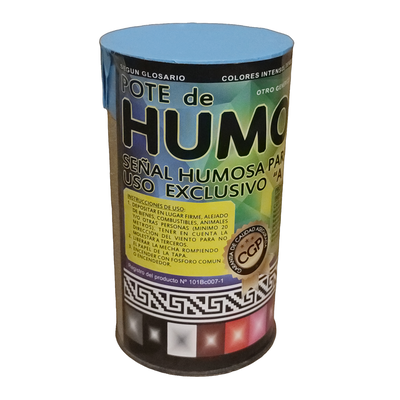 Pote de humo 1 Litro color celeste