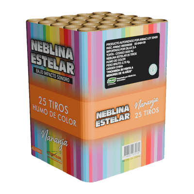 Torta de Humo 25 tiros naranja