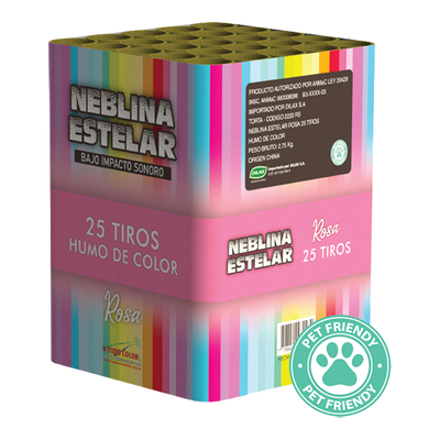 Torta de Humo 25 tiros rosa