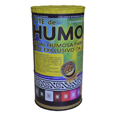Pote de humo grande color amarillo