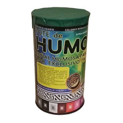 Pote de humo grande color verde