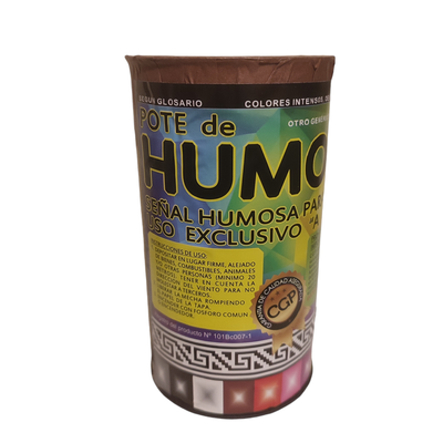 Pote de humo grande color marron
