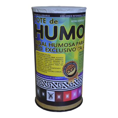 Pote de humo grande color blanco