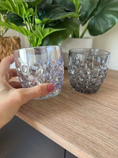 vaso vidrio tornasol burbujas 340 ml x6