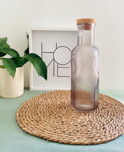 botella rayada gris 1 ltro