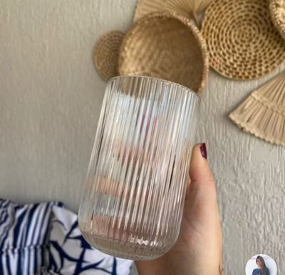 vasos rayados x6 300 ml 