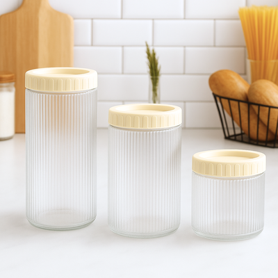 FRASCOS ENCASTRABLES DE VIDRIO X3