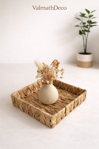 Bandeja de fibras naturales 25.5 cm x25,5cm