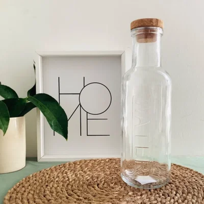 Botella water 1 litro vidrio