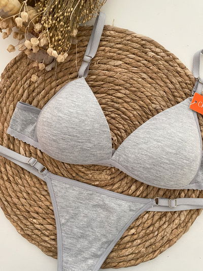 Conjunto de algodón triangulito con less regulable