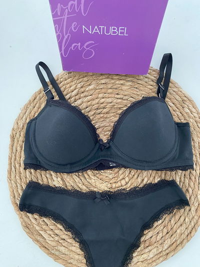 Conjunto de algodón con taza soft, aro y colaless 