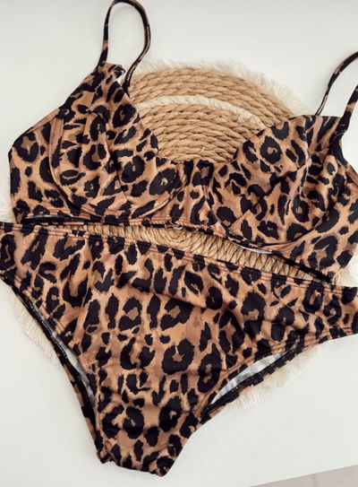 Bikini animal print con vedetina