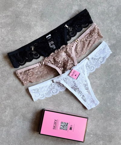 Pack x3 Colaless de encaje