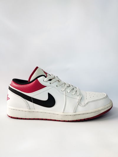 NIKE AIR JORDAN 1 LOW WHITE UNIVERSITY RED