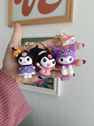 Llaveros de goma de Kuromi 