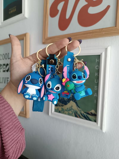 Llaveros de goma de Stitch