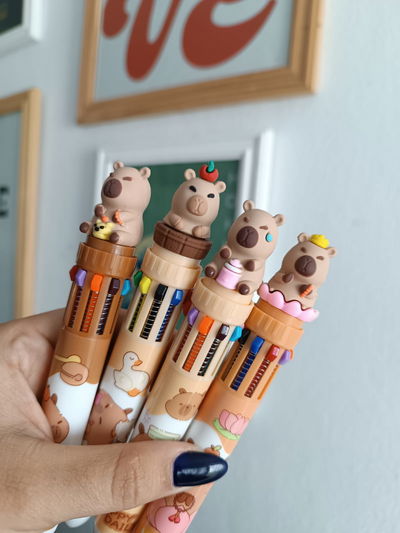 Lapicera capybara 10 colores 