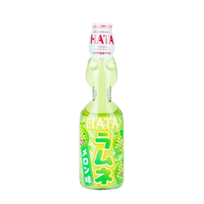 Ramune soda HATA sabor Melón  (botella de vidrio) - C112