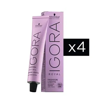 Combo 4 Tinturas Igora Royal Fashion Lights x 60g Schwarzkopf