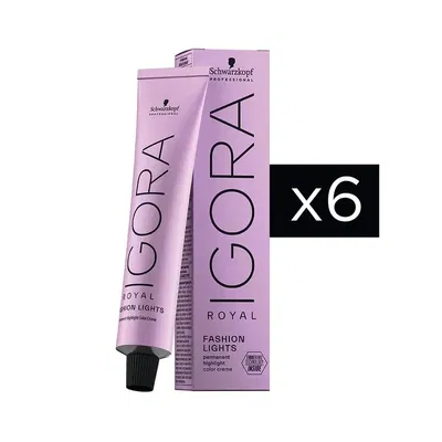 Combo 6 Tinturas Igora Royal Fashion Lights x 60g Schwarzkopf