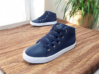 BOTITAS AZUL CUERO P.U.