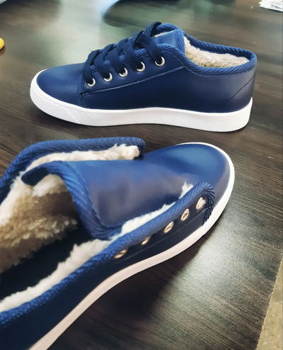 Zapatillas CUERO PU AZUL