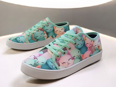 ZAPATILLAS DE LONA GATITOS 