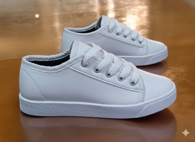 ZAPATILLAS CUERO PU BLANCO