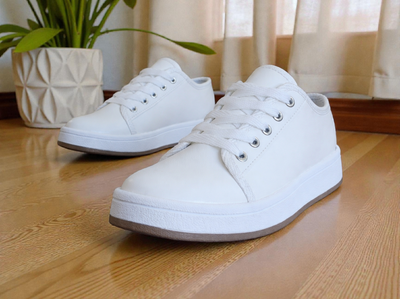 ZAPATILLAS CUERO PU BLANCO