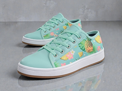 ZAPATILLAS ANANÁ & P.U. VERDE AGUA