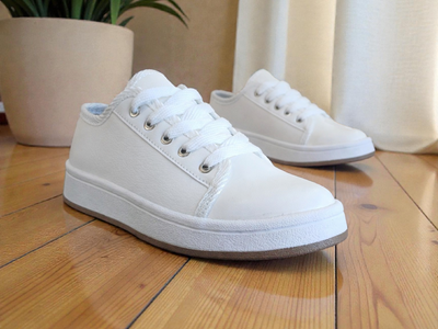ZAPATILLAS CUERO PU BLANCO